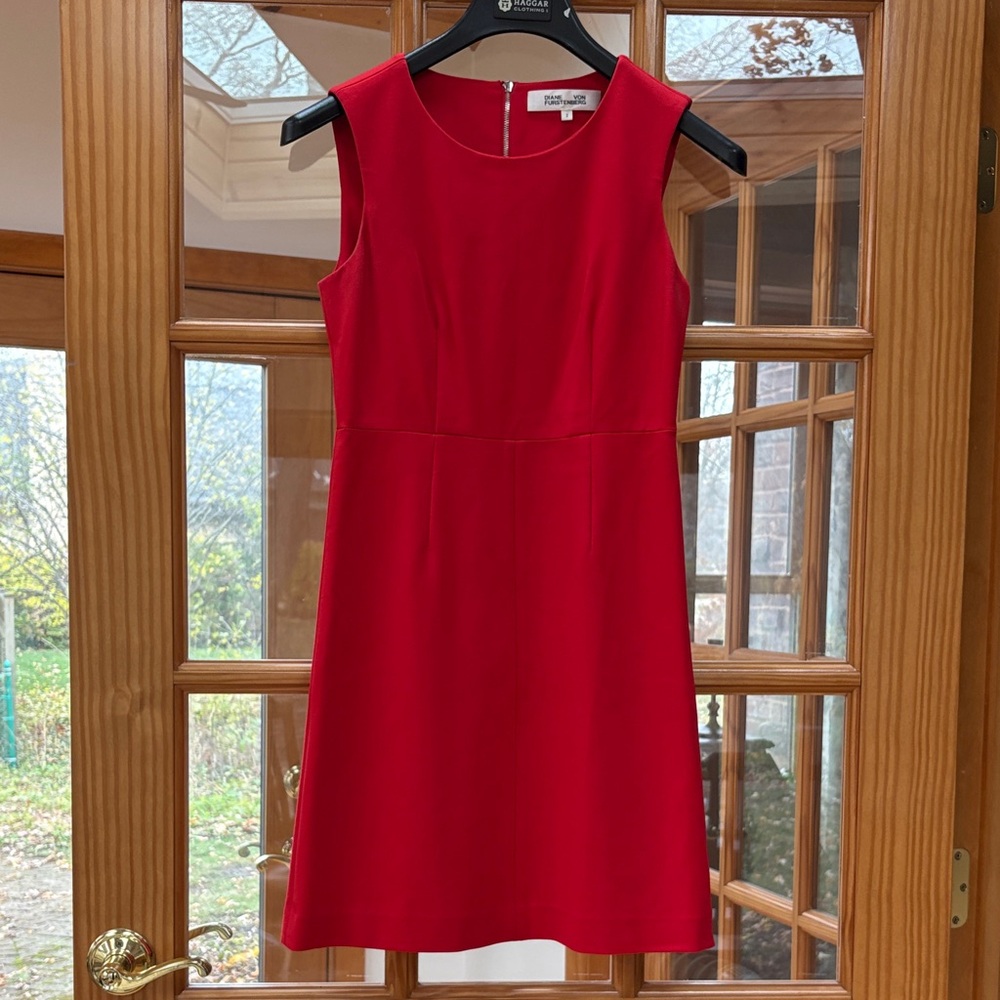 Diane Von Furstenberg Red Sleeveless Dress 2